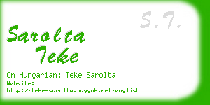 sarolta teke business card